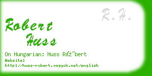 robert huss business card